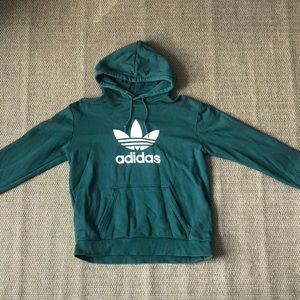 Adidas emerald green logo hoodie